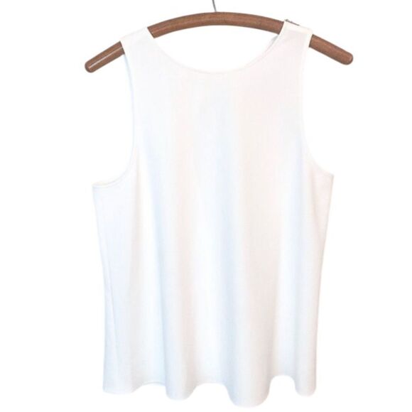 TIBI Structured Crepe Sleeveless White Tank NWT - Picture 6 of 13